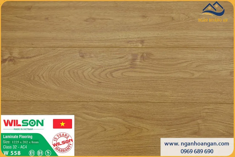 Sàn Gỗ Công Nghiệp Wilson W558 Dày 8mm Sàn Gỗ Công Nghiệp Wilson W558 Dày 8mm