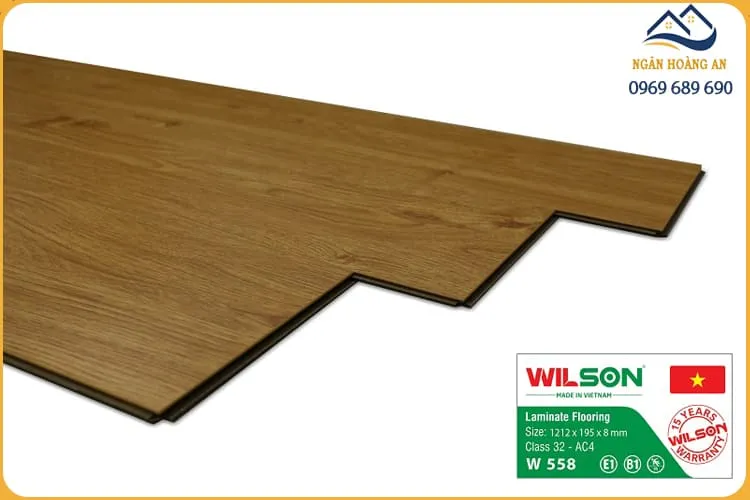 Sàn Gỗ Công Nghiệp Wilson W558 Dày 8mm Sàn Gỗ Công Nghiệp Wilson W558 Dày 8mm