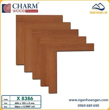 Sàn Gỗ Công Nghiệp Xương Cá Charmwood X8386 Dày 8mm