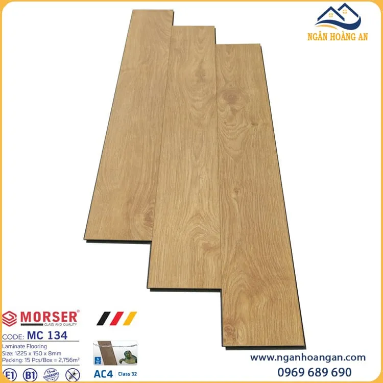 Sàn Gỗ Cốt Xanh Kháng Âmr Morser MC134 Dày 8mm Sàn Gỗ Cốt Xanh Kháng Âmr Morser MC134 Dày 8mm