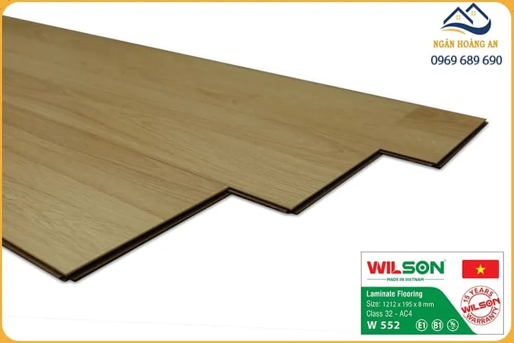 Sàn Gỗ Giá Rẻ Wilson Việt Nam W552 Dày 8mm