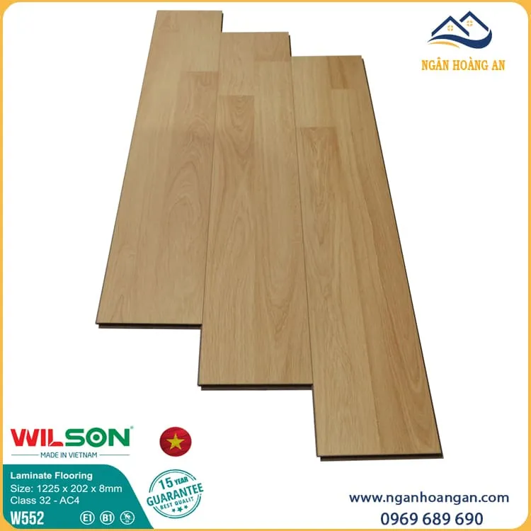 Sàn Gỗ Giá Rẻ Wilson Việt Nam W552 Dày 8mm Sàn Gỗ Giá Rẻ Wilson Việt Nam W552 Dày 8mm