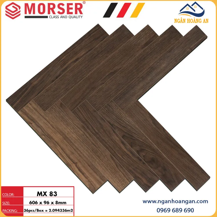 Sàn Gỗ Lát Xương Cá Morser Việt Nam MX83 8mm