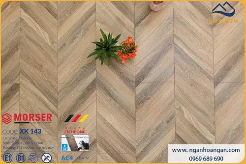 Sàn Gỗ Vân Xương Cá Morser XK 143 8mm