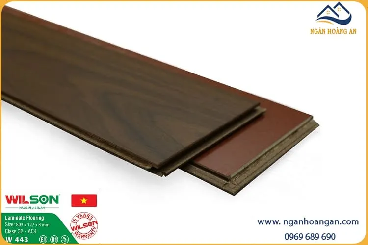 Sàn Gỗ Việt Nam Giá Rẻ Wilson W443 8mm 