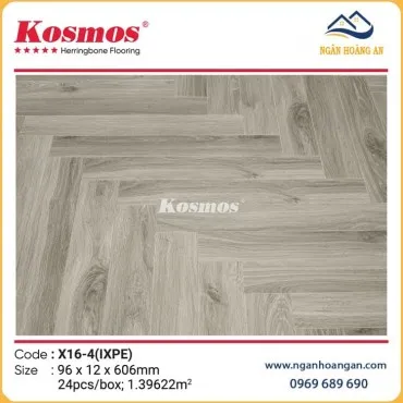 Sàn Gỗ Xương Cá Công Nghiệp 12mm Kosmos X16-4