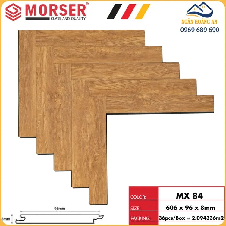 Sàn Gỗ Xương Cá Công Nghiệp 8mm Morser MX 84 Sàn Gỗ Xương Cá Công Nghiệp 8mm Morser MX 84