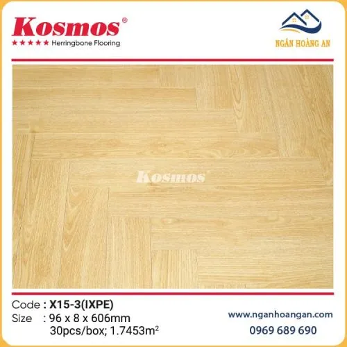 Sàn Gỗ Xương Cá Kosmos Việt Nam 8mm X15-3
