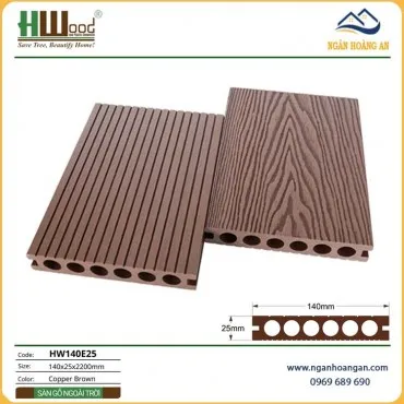 Sàn Hồ Bơi Ngoài Trời Lỗ Tròn Hwood HW140E25 Copper Brown