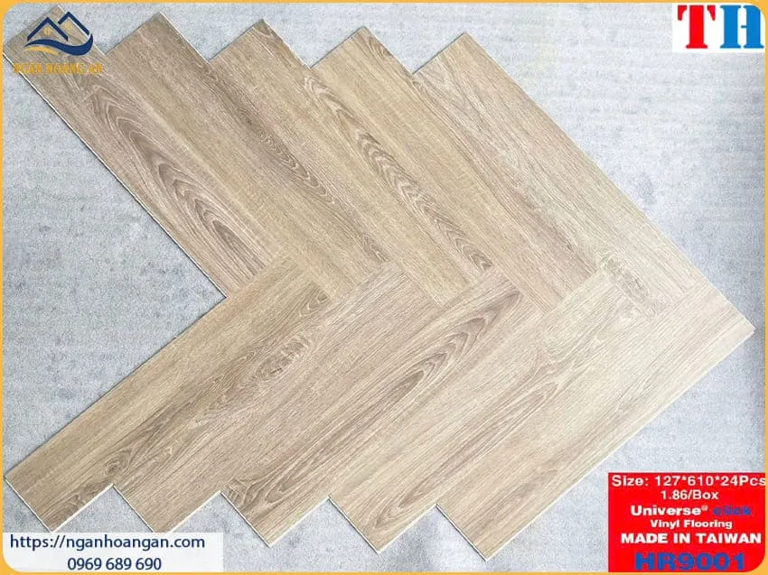 Sàn Nhựa Hèm Khoá Xương Cá 4mm TH Floor HR 9001 Sàn Nhựa Hèm Khoá Xương Cá 4mm TH Floor HR 9001