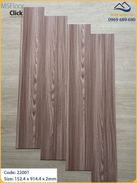 Sàn Nhựa Giả Gỗ Dán Keo MsFloor 22001 Dày 2mm