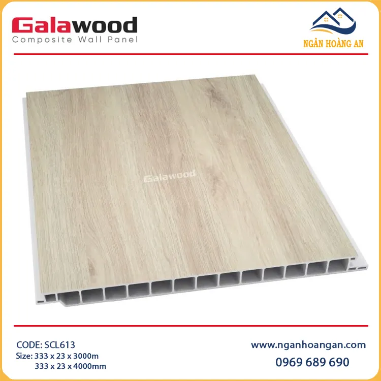 Sàn Nhựa Chịu Lực 23mm Galawood SCL613 Vân Vàng Nhạt