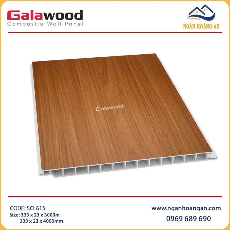 Sàn Nhựa Chịu Lực 23mm SCL615 Galawood Vân Nâu Đỏ