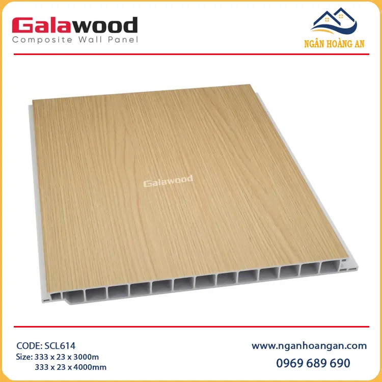 Sàn Nhựa Chịu Lực Galawood SCL614 23mm Vân Vàng Sồi