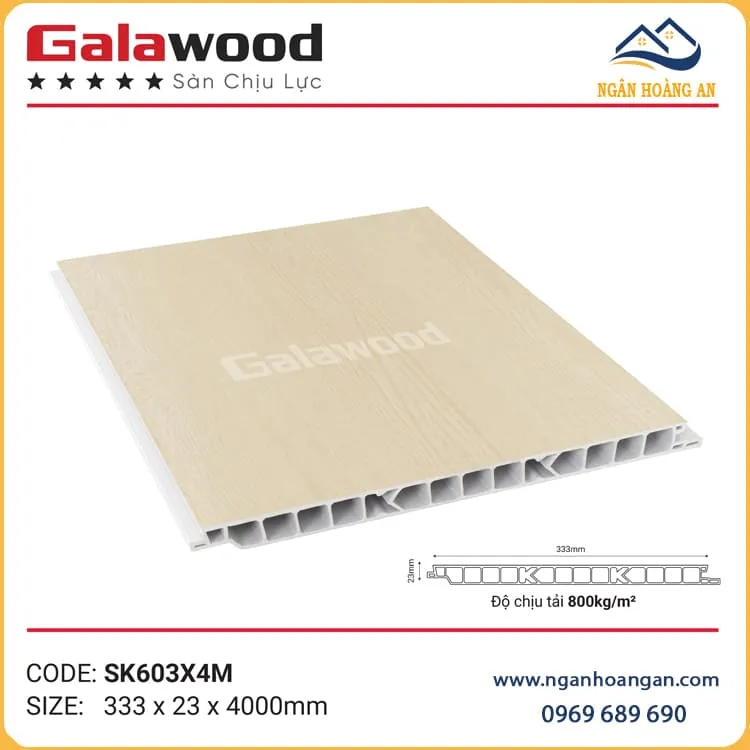 Sàn Nhựa Chịu Lực Vân Gỗ Làm Gác Lửng Galawood SK603X4M Sàn Nhựa Chịu Lực Vân Gỗ Làm Gác Lửng Galawood SK603X4M