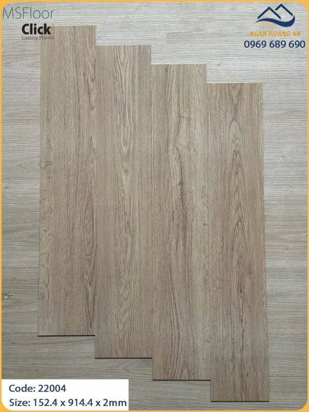 Sàn Nhựa Dán Keo Giả Gỗ MSFloor 22004 Dày 2mm