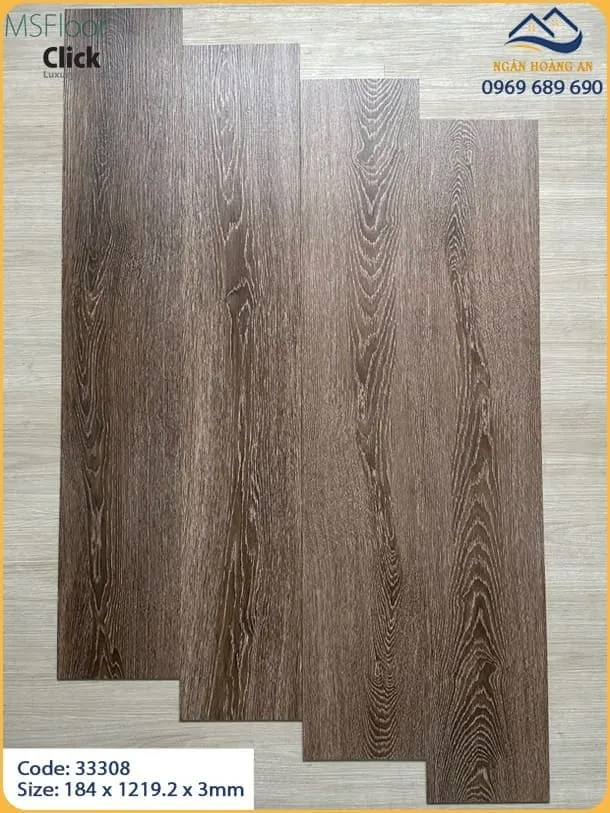 Sàn Nhựa Dán Keo Giả Gỗ MSFloor 33308 Dày 3mm