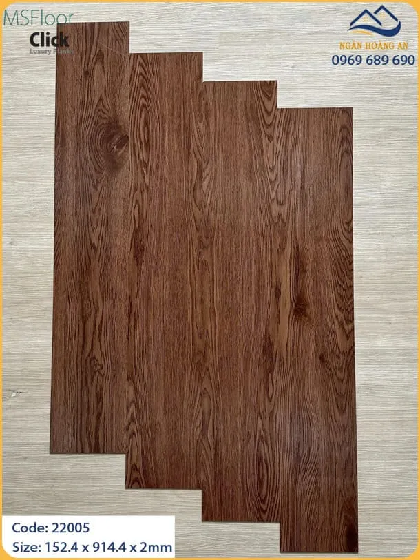 Sàn Nhựa Dán Keo Giá Rẻ MSFloor 22005 Dày 2mm
