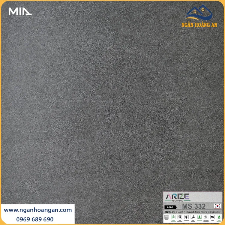 Sàn Nhựa Dán Keo Giả Vân Bê Tông ARIZE MS332 Dày 3mm