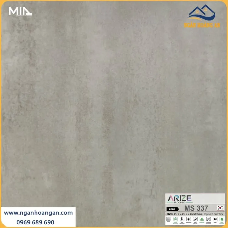 Sàn Nhựa Dán Keo Giả Vân Đá ARIZE MS337 Dày 3mm Sàn Nhựa Dán Keo Giả Vân Đá ARIZE MS337 Dày 3mm