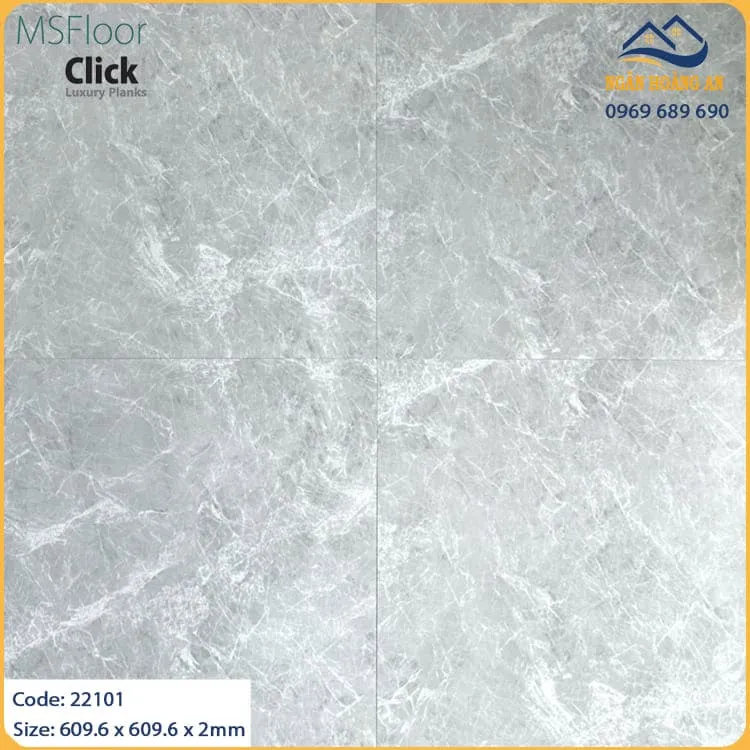 Sàn Nhựa Dán Keo Giả Vân Đá MSFloor 22101 Dày 2mm