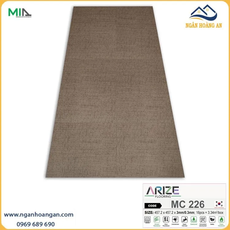 Sàn Nhựa Dán Keo Vân Thảm ARIZE MC226 Dày 3mm