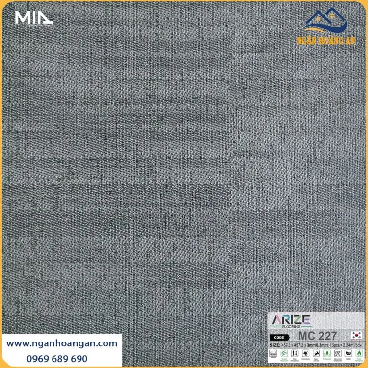 Sàn Nhựa Dán Keo Giả Vân Thảm ARIZE MC227 3mm Sàn Nhựa Dán Keo Giả Vân Thảm ARIZE MC227 3mm