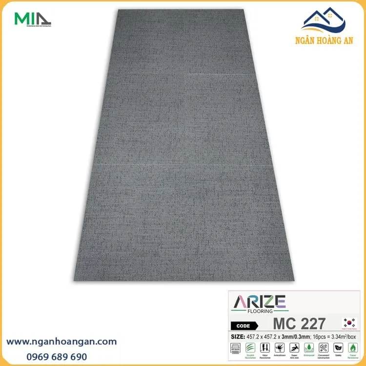 Sàn Nhựa Dán Keo Giả Vân Thảm ARIZE MC227 3mm Sàn Nhựa Dán Keo Giả Vân Thảm ARIZE MC227 3mm