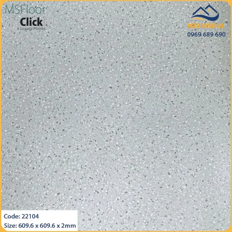 Sàn Nhựa Dán Keo Vân Đá Mài Terrazzo MSFloor 22104 Dày 2mm