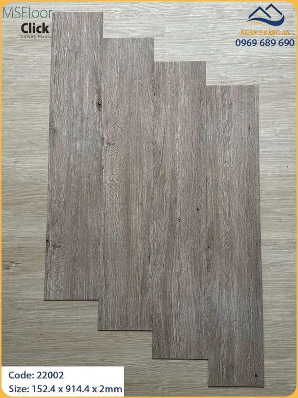 Sàn Nhựa Dán Keo Vân Gỗ MsFloor 22002 Dày 2mm Sàn Nhựa Dán Keo Vân Gỗ MsFloor 22002 Dày 2mm