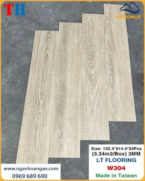 Sàn Nhựa Dán Keo Vân Gỗ THFloor W304 Dày 3mm 