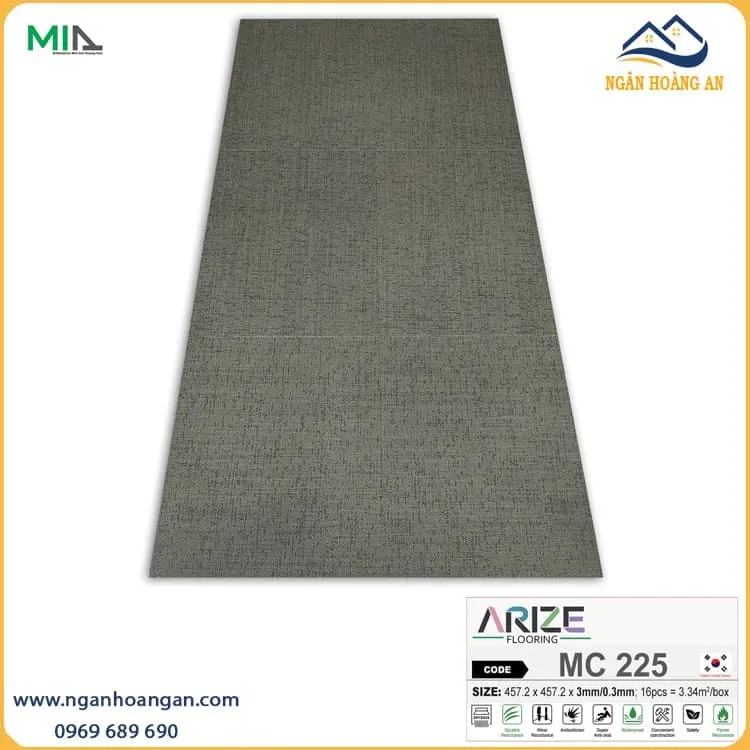 Sàn Nhựa Dán Keo Giả Vân Thảm ARIZE MC225 Dày 3mm Sàn Nhựa Dán Keo Giả Vân Thảm ARIZE MC225 Dày 3mm