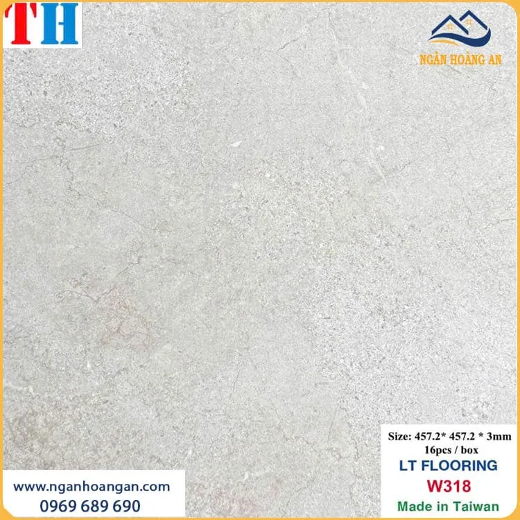 Sàn Nhựa Dán Keo Vân Xi Măng THFloor W318 Dày 3mm Sàn Nhựa Dán Keo Vân Xi Măng THFloor W318 Dày 3mm