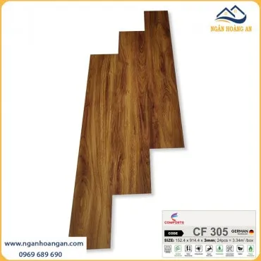Sàn Nhựa Dán Keo Vinyl Vân Gỗ Comforts CF305 Dày 3mm
