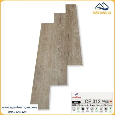 Sàn Nhựa Giả Gỗ Dán Keo Comforts CF312 Dày 3mm 