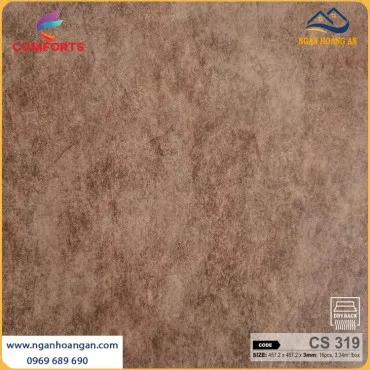 Sàn Nhựa Giả Gỗ Dán Keo Giả Vân Đá Comforts CS319 Dày 3mm