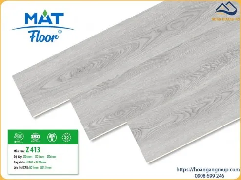 Sàn Nhựa Giả Gỗ Hèm Khoá 4mm MAT Floor Z413