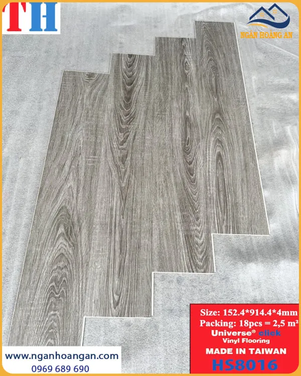 Sàn Nhựa Giả Gỗ Hèm Khoá THFloor HS8016 Dày 4mm Sàn Nhựa Giả Gỗ Hèm Khoá THFloor HS8016 Dày 4mm