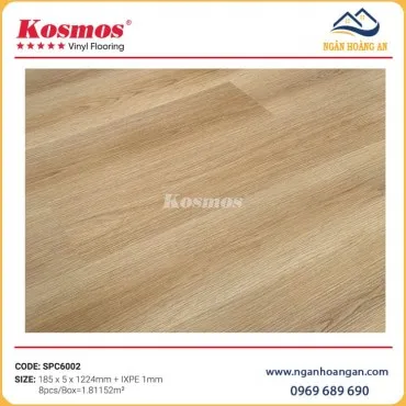 Sàn Nhựa Giả Gỗ Hèm Khoá Giả Vân Gỗ Kosmos SPC6002