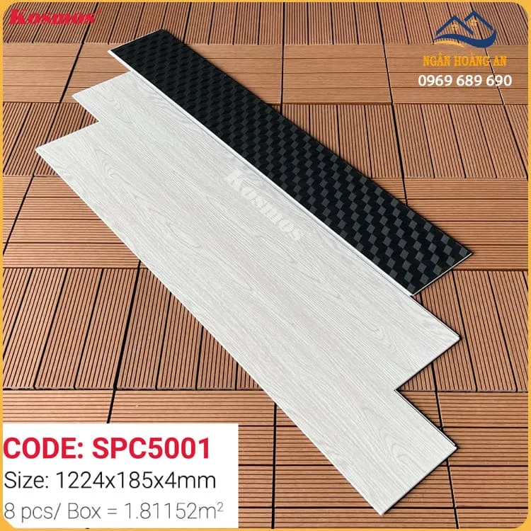 Sàn Nhựa Giả Gỗ Hèm Khoá Lát Sàn Kosmos SPC5001 Sàn Nhựa Giả Gỗ Hèm Khoá Lát Sàn Kosmos SPC5001