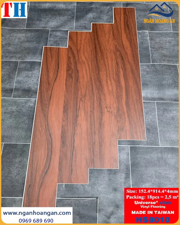 Sàn Nhựa Giả Vân Gỗ Hèm Khoá THFloor HS8010 Dày 4mm Sàn Nhựa Giả Vân Gỗ Hèm Khoá THFloor HS8010 Dày 4mm