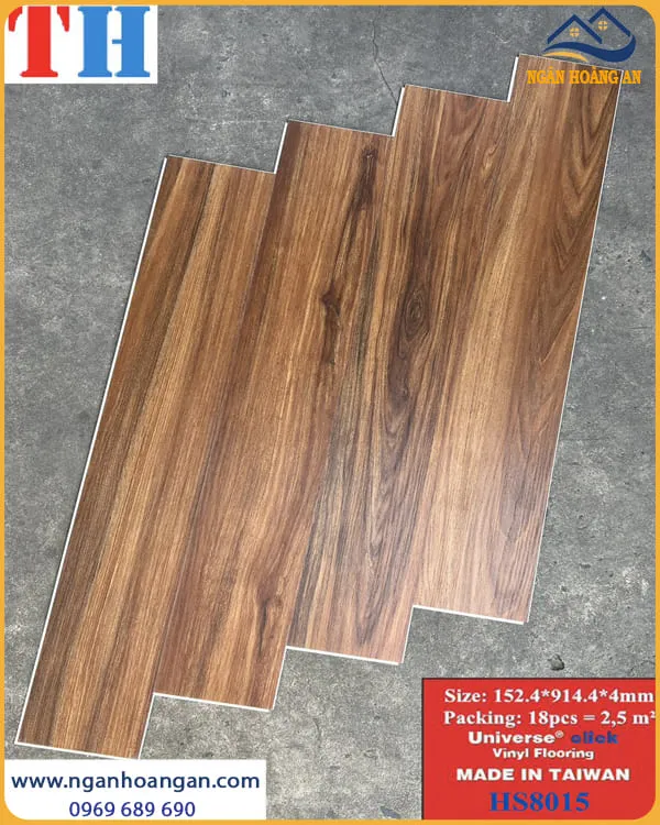 Sàn Nhựa Giả Vân Gỗ Hèm Khoá THFloor HS8015 Dày 4mm Sàn Nhựa Giả Vân Gỗ Hèm Khoá THFloor HS8015 Dày 4mm