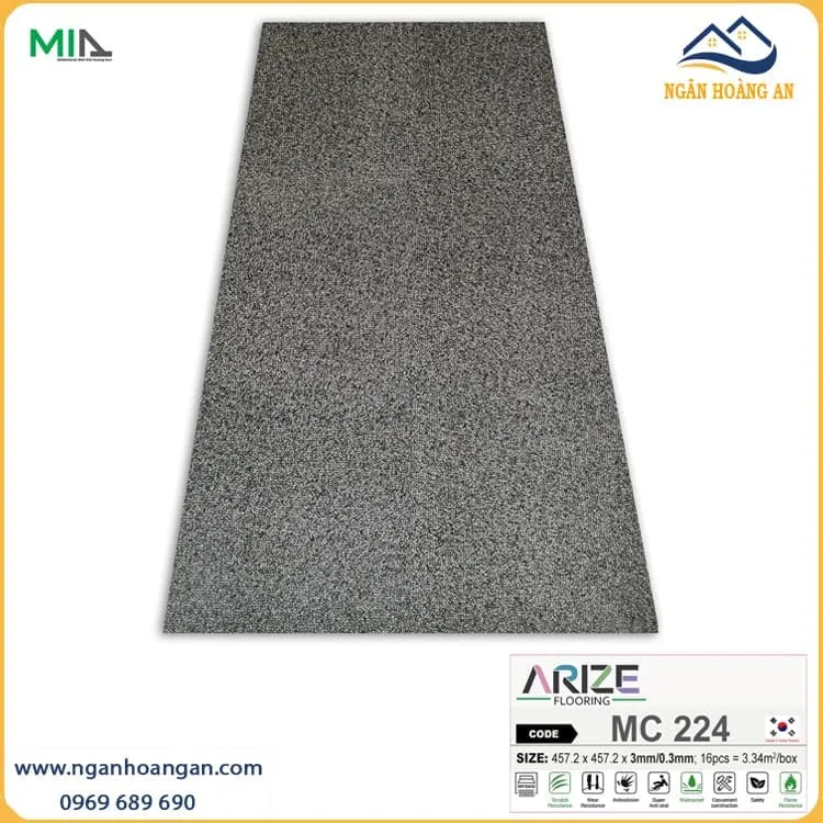 Sàn Nhựa Giả Vân Thảm Dán Keo ARIZE MC224 Dày 3mm Sàn Nhựa Giả Vân Thảm Dán Keo ARIZE MC224 Dày 3mm