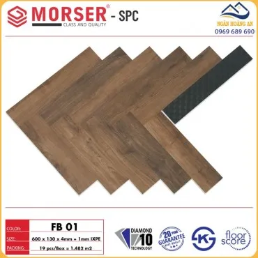 Sàn Nhựa Hèm Khoá Xương Cá 4mm Morser FB01