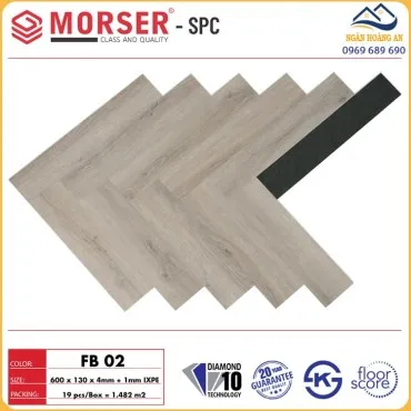 Sàn Nhựa Hèm Khoá Xương Cá 4mm Morser FB02