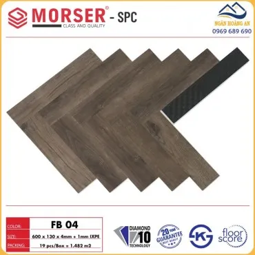 Sàn Nhựa Hèm Khoá Xương Cá 4mm Morser FB04