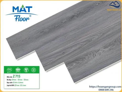 Sàn Nhựa Giả Gỗ Hèm Khoá MAT Floor Z715 Dày 4mm 