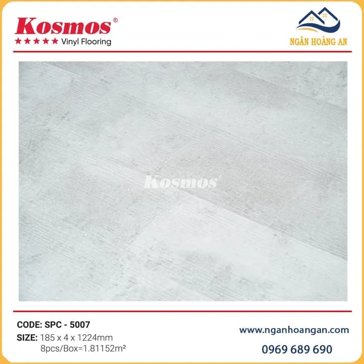 Sàn Nhựa Hèm Khoá Kosmos SPC5007 Giả Vân Xi Măng