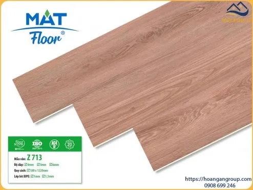 Sàn Nhựa Hèm Khoá Giả Gỗ MAT Floor Z713 Dày 4mm