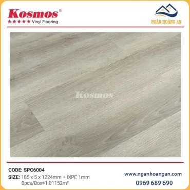 Sàn Nhựa Hèm Khoá Giả Gỗ Kosmos SPC6004 Đế Cao Su 5mm